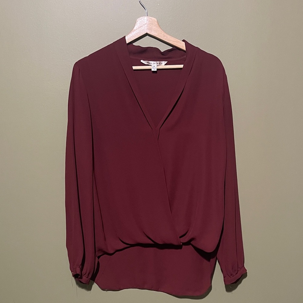 Max Studio Deep Burgundy Blouse